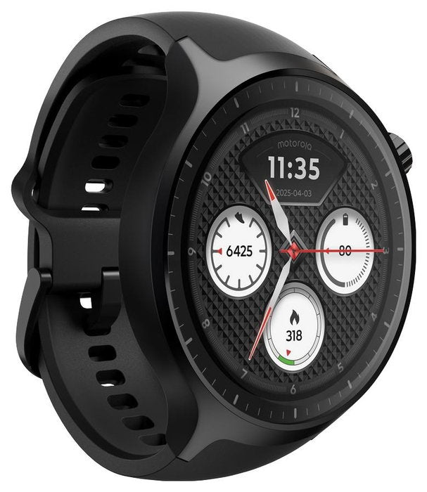 Motorola Moto Watch Volcanic Ash Black side view