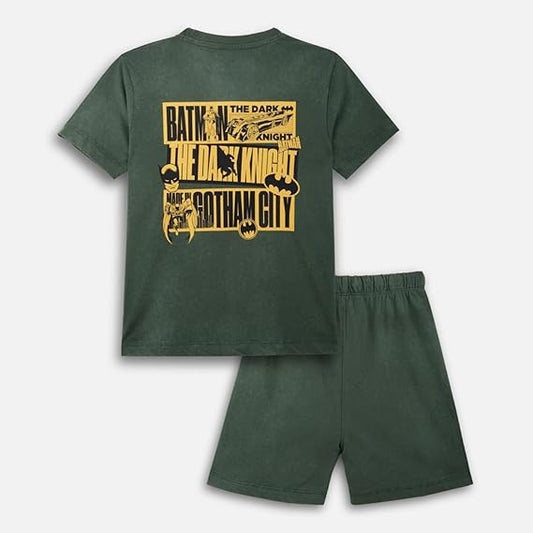 Kids Cotton Official Superhero Co-ord Sets for Boys, T Shirt and Shorts for Casual Wear
