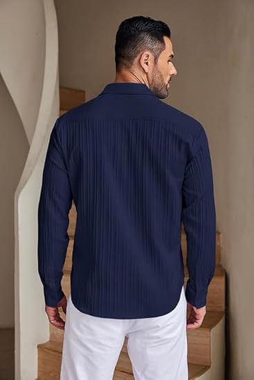 Men's Casual Button Down Shirts Long Sleeve