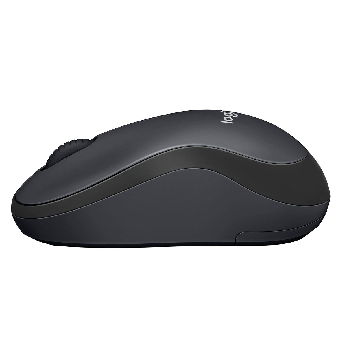 Logitech M221 Wireless Mouse Charcoal side view