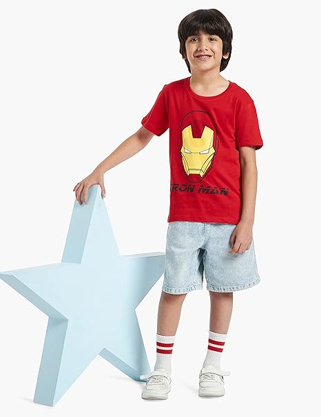 Marvel Boy's Cartoon Regular Fit Tshirt