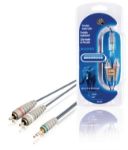 Bandridge BAL3402 2m stereo audio cable packaging and cable