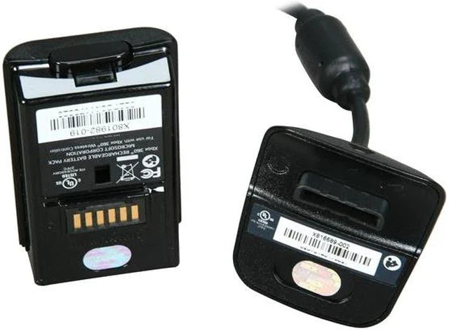 Xbox 360 Play and Charge Kit battery rear